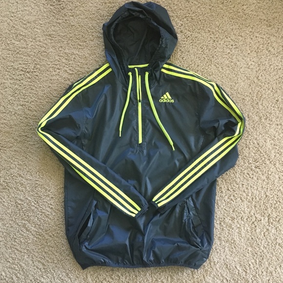 adidas three stripe windbreaker